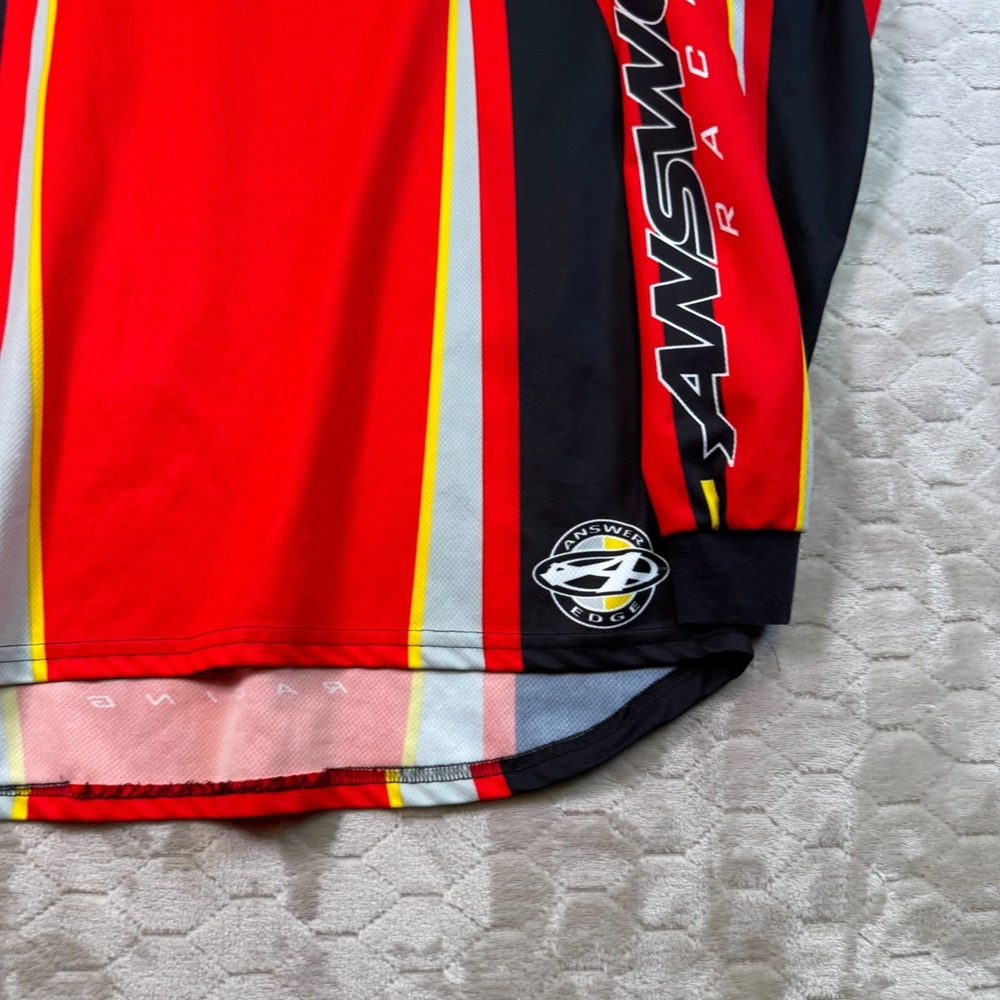 VTG Answer Racing Motocross Jersey Men's Size S Red Made In USA Shirt - Picture 3 of 11